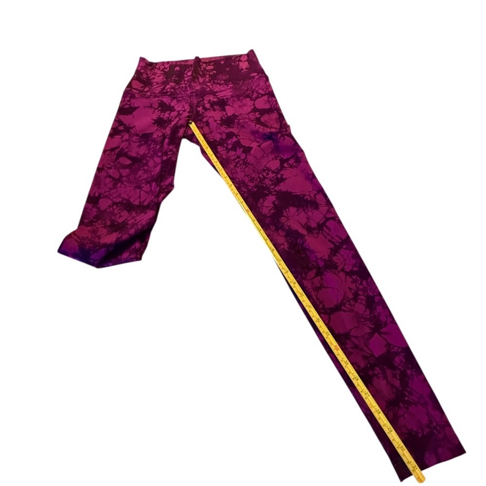 Lululemon -Wunder Under Pant (Hi-Rise)- Shibori Darkest Magenta Black - 10 - EUC - Picture 12 of 15